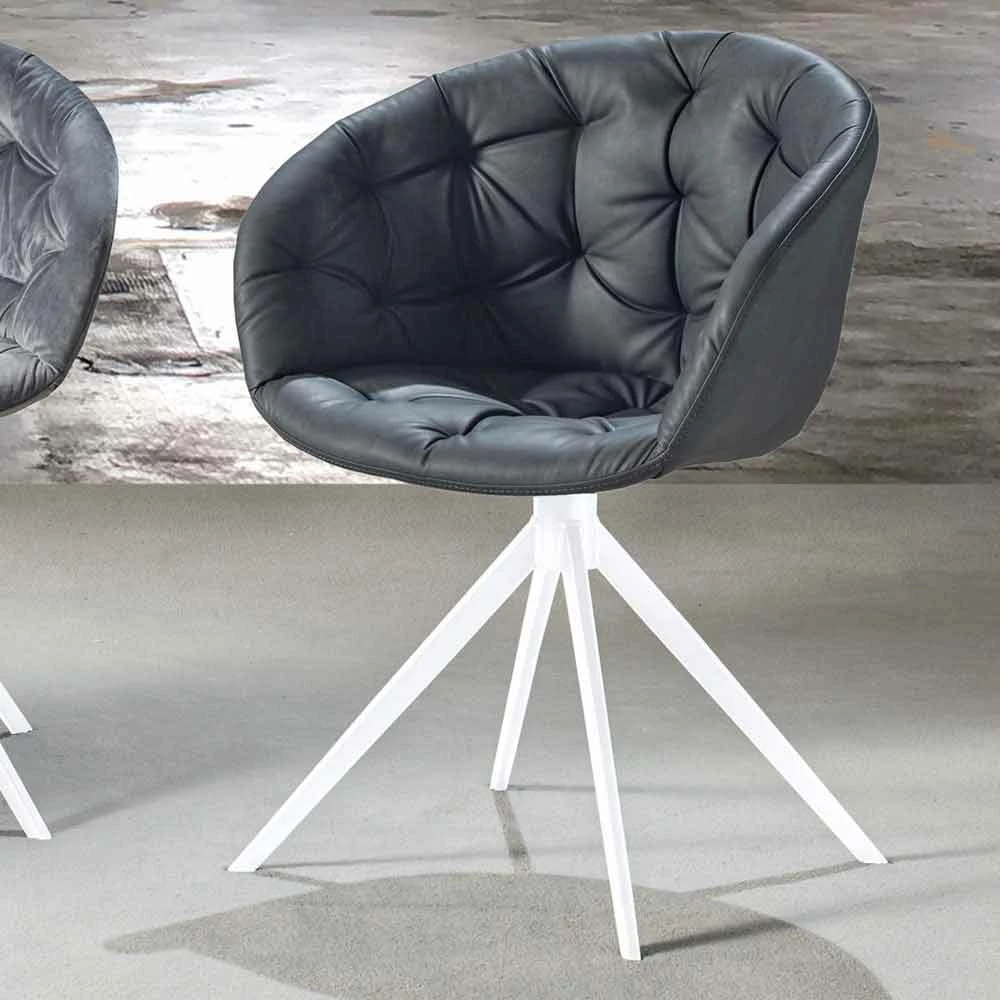 Moderne Design Fauteuil, Met Capitonnè - Enea 7 Moderne Design Fauteuil, Met Capitonnè - Enea - Afbeelding 7
