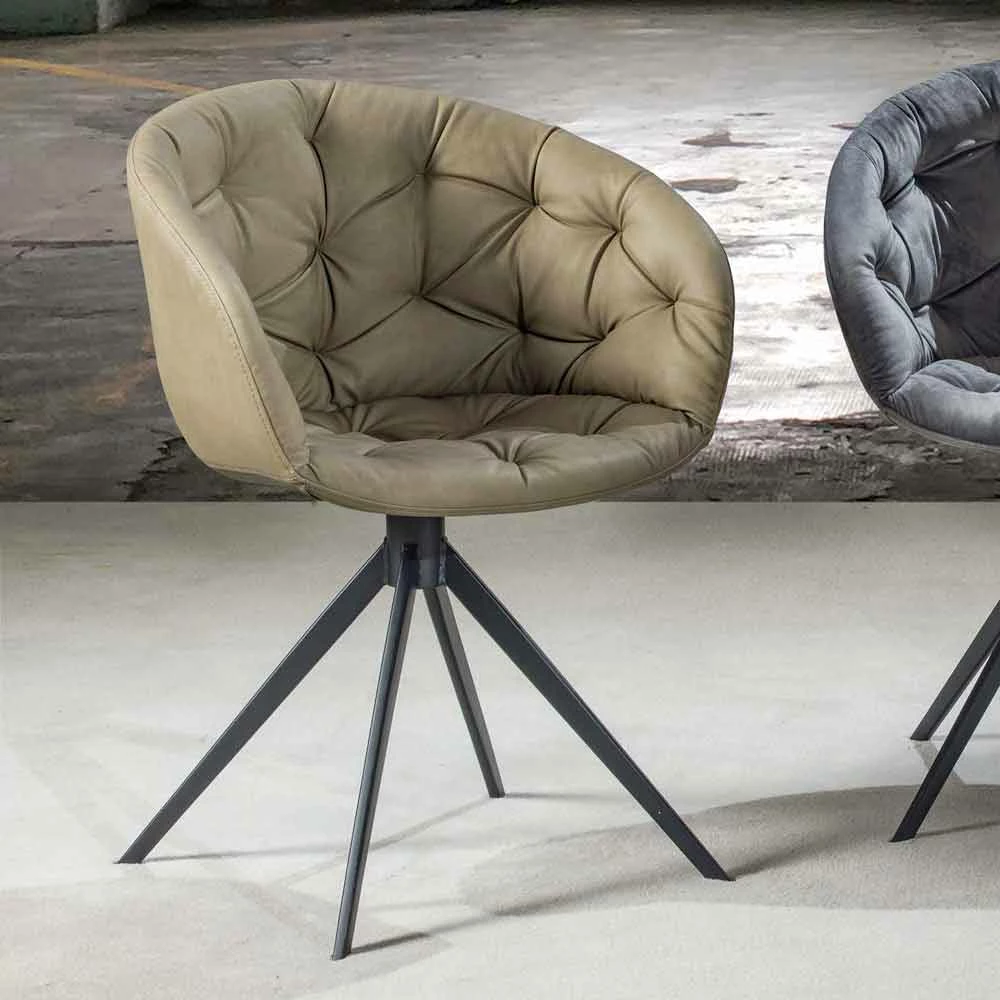 Moderne Design Fauteuil, Met Capitonnè - Enea 13 Moderne Design Fauteuil, Met Capitonnè - Enea - Afbeelding 13