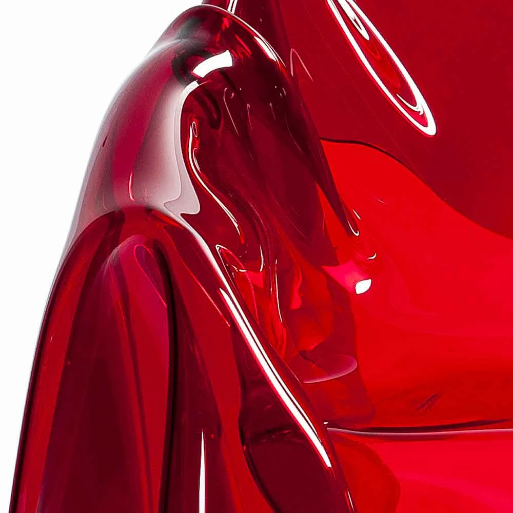 Modern Design Leunstoel Rood Plexiglas Parijs, Made In Italy 8 Modern Design Leunstoel Rood Plexiglas Parijs, Made In Italy - Afbeelding 8