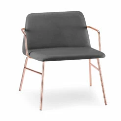 Luxe Fluwelen Fauteuil Met Metalen Structuur Made In Italy - Molde