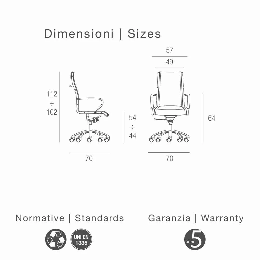 Directional Bureaustoel Koeienhuid Bloemtype Agata 5 Directional Bureaustoel Koeienhuid Bloemtype Agata - Afbeelding 5
