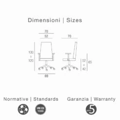 Moderne Executive Stoel Office Kunstleer Gemma -Slide Shop poltrona direzionale moderna da ufficio in similpelle gemma 5