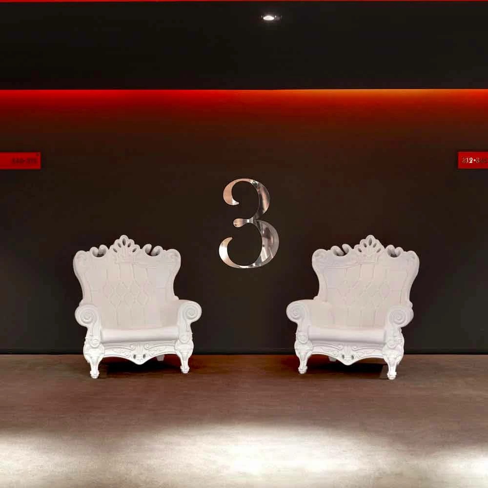 Kleurrijke Barok-moderne Stijl Fauteuil Slide Queen Of Love, Made In Italy 3 Kleurrijke Barok-moderne Stijl Fauteuil Slide Queen Of Love, Made In Italy - Afbeelding 3