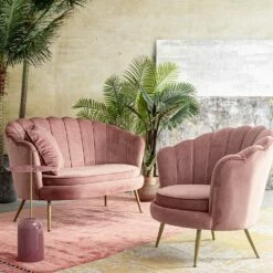 Elegante Gestoffeerde Woonkamerfauteuil Fluweeleffect 3 Afwerkingen - Geppy -Slide Shop poltrona elegante salotto imbottita effetto velluto 3 finiture geppy 13