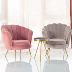 Elegante Gestoffeerde Woonkamerfauteuil Fluweeleffect 3 Afwerkingen - Geppy -Slide Shop poltrona elegante salotto imbottita effetto velluto 3 finiture geppy 19