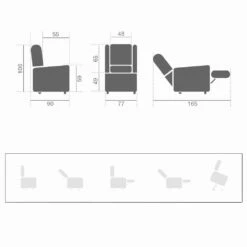 Elektrische Liftfauteuil Relaxlift Met 2 Moderne Luxe Motoren - Victoire -Slide Shop poltrona elettrica alzapersona relax lift a 2 motori di lusso moderna victoire 6