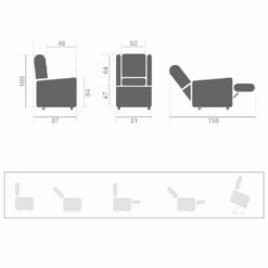 Lift Relax Fauteuil Met 2 Motoren Lift Relax Wielen, Gemaakt In Italië - Marlene -Slide Shop poltrona elettrica con funzioni lift relax a 2 motori made in italy marlene 8