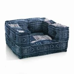Etnische Lounge Fauteuil In Patchworkstof Of Fluweel - Vezel