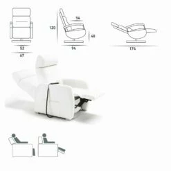 Fauteuil Cassia Met Dubbele Motor, Modern Design Gemaakt In Italië 10 Fauteuil Cassia Met Dubbele Motor, Modern Design Gemaakt In Italië -Slide Shop poltrona girevole a 2 motori design moderno made in italy cassia 1