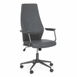 Draaibare Bureaufauteuil In Nylon En Ecoleer Met Hoge Rugleuning - Outly -Slide Shop poltrona girevole da ufficio in nylon e ecopelle schienale alto outly 4