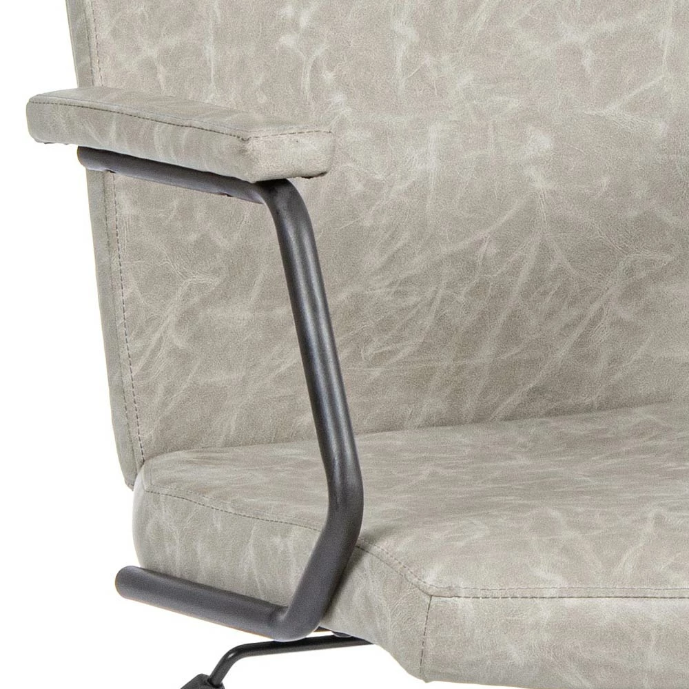 Draaibare Bureaufauteuil In Nylon En Eco-leer Met Lage Rugleuning - Outly 3 Draaibare Bureaufauteuil In Nylon En Eco-leer Met Lage Rugleuning - Outly - Afbeelding 3