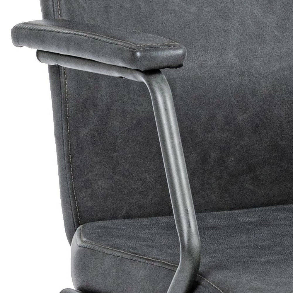 Draaibare Bureaufauteuil In Nylon En Eco-leer Met Lage Rugleuning - Outly 6 Draaibare Bureaufauteuil In Nylon En Eco-leer Met Lage Rugleuning - Outly - Afbeelding 6