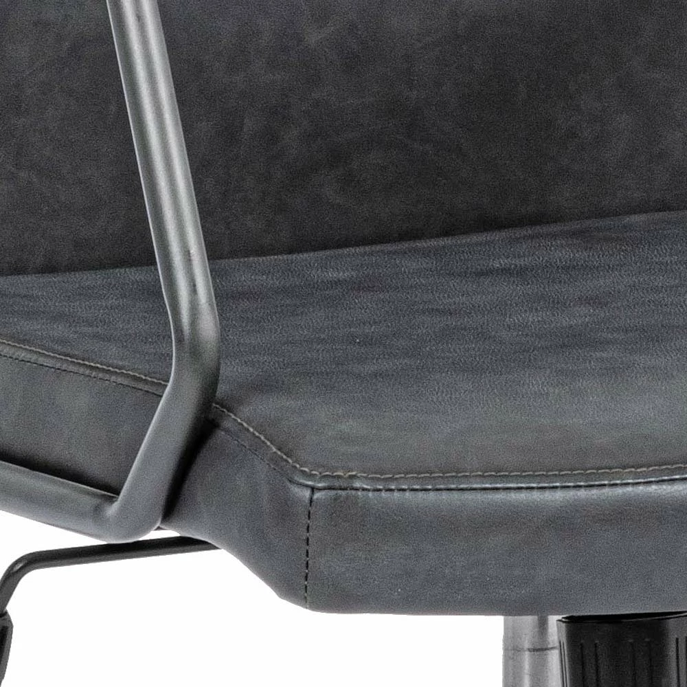 Draaibare Bureaufauteuil In Nylon En Eco-leer Met Lage Rugleuning - Outly 7 Draaibare Bureaufauteuil In Nylon En Eco-leer Met Lage Rugleuning - Outly - Afbeelding 7