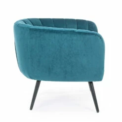 Fauteuil In Staal En Grijs Of Blauw Fluweel Scandinavisch Design - Hilary -Slide Shop poltrona in acciaio e velluto grigrio o blu design scandinavo hilary 6