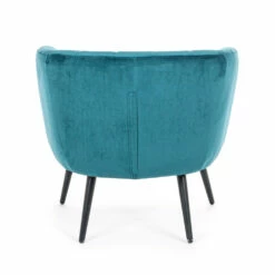 Fauteuil In Staal En Grijs Of Blauw Fluweel Scandinavisch Design - Hilary -Slide Shop poltrona in acciaio e velluto grigrio o blu design scandinavo hilary 7