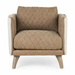 Fauteuil In Essenhout En Polyester En Linnen Homemotion - Rosemund -Slide Shop poltrona in legno di frassino e poliestere e lino homemotion rosemund 3