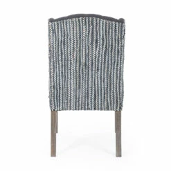 Fauteuil In Mangohout, Linnen En Leer Met Noppen Homemotion - Octavia -Slide Shop poltrona in legno di mango lino e pelle con borchie homemotion octavia 2