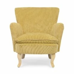 Dennenhouten Fauteuil En Zitting Met Fluweeleffect Coste 4 Afwerkingen - Molly -Slide Shop poltrona in legno di pino e seduta effetto velluto coste 4 finiture molly 3