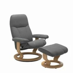 Ontspannende Lederen Ligstoel Met Poef - Stressless Consul -Slide Shop poltrona in pelle reclinabile rilassante con pouf stressless consul 15