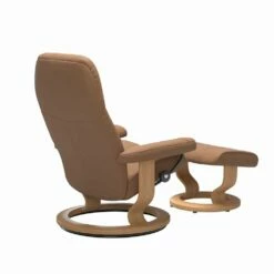 Ontspannende Lederen Ligstoel Met Poef - Stressless Consul -Slide Shop poltrona in pelle reclinabile rilassante con pouf stressless consul 3