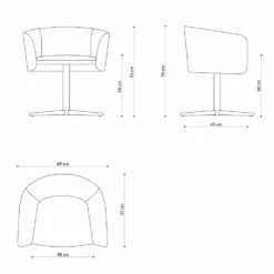 Stoffen Fauteuil Met Draaivoet In Luxe Metaal Made In Italy - Bergen -Slide Shop poltrona in tessuto con base girevole in metallo di lusso made in italy bergen 11