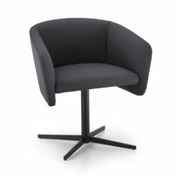 Stoffen Fauteuil Met Draaivoet In Luxe Metaal Made In Italy - Bergen