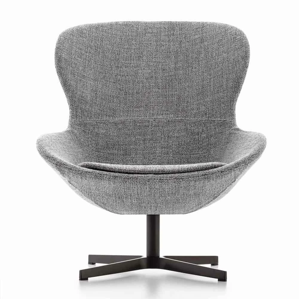 Stoffen Fauteuil Met Draaivoet Van Edelmetaal Made In Italy - Papaja 2 Stoffen Fauteuil Met Draaivoet Van Edelmetaal Made In Italy - Papaja - Afbeelding 2