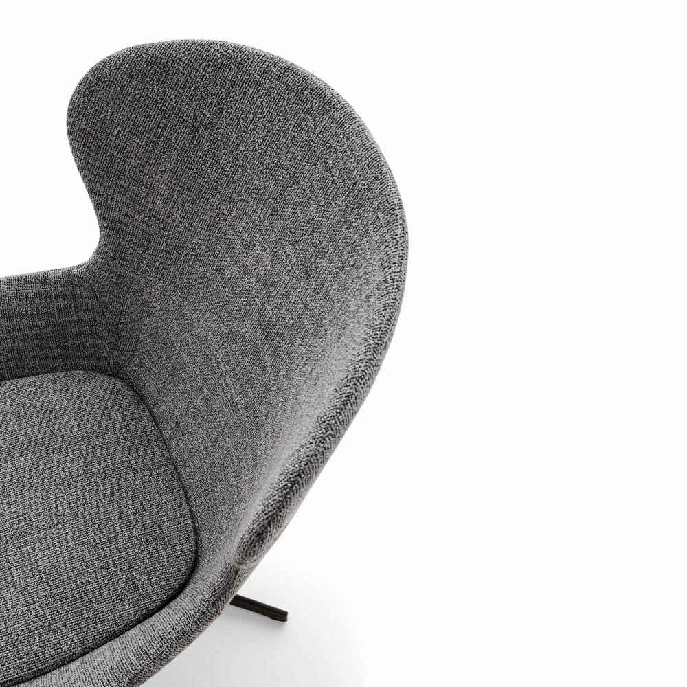 Stoffen Fauteuil Met Draaivoet Van Edelmetaal Made In Italy - Papaja 5 Stoffen Fauteuil Met Draaivoet Van Edelmetaal Made In Italy - Papaja - Afbeelding 5