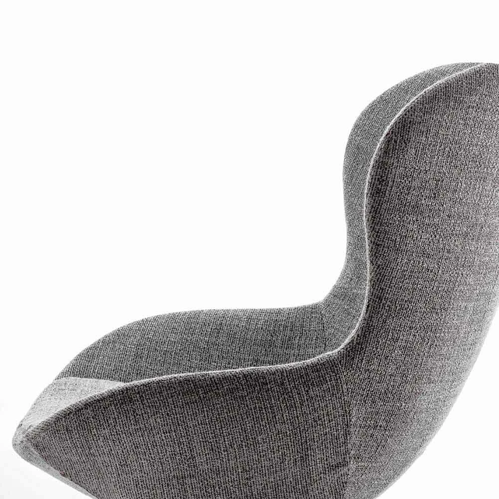 Stoffen Fauteuil Met Draaivoet Van Edelmetaal Made In Italy - Papaja 6 Stoffen Fauteuil Met Draaivoet Van Edelmetaal Made In Italy - Papaja - Afbeelding 6