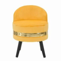 Mini Gekleurde Fauteuil Met Modern Design In Hout En Stof - Koah