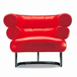 Moderne Fauteuil Bekleed Met Leer Met Stalen Onderstel Made In Italy - Ostilio