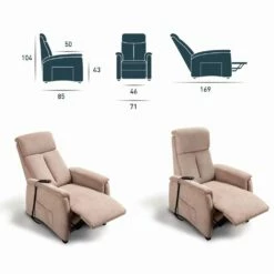 Eenmotorige Verstelbare Fauteuils Via Venezia, Volledig Gemaakt In Italië -Slide Shop poltrona motorizzata alzapersona via venezia a 1 motore 19