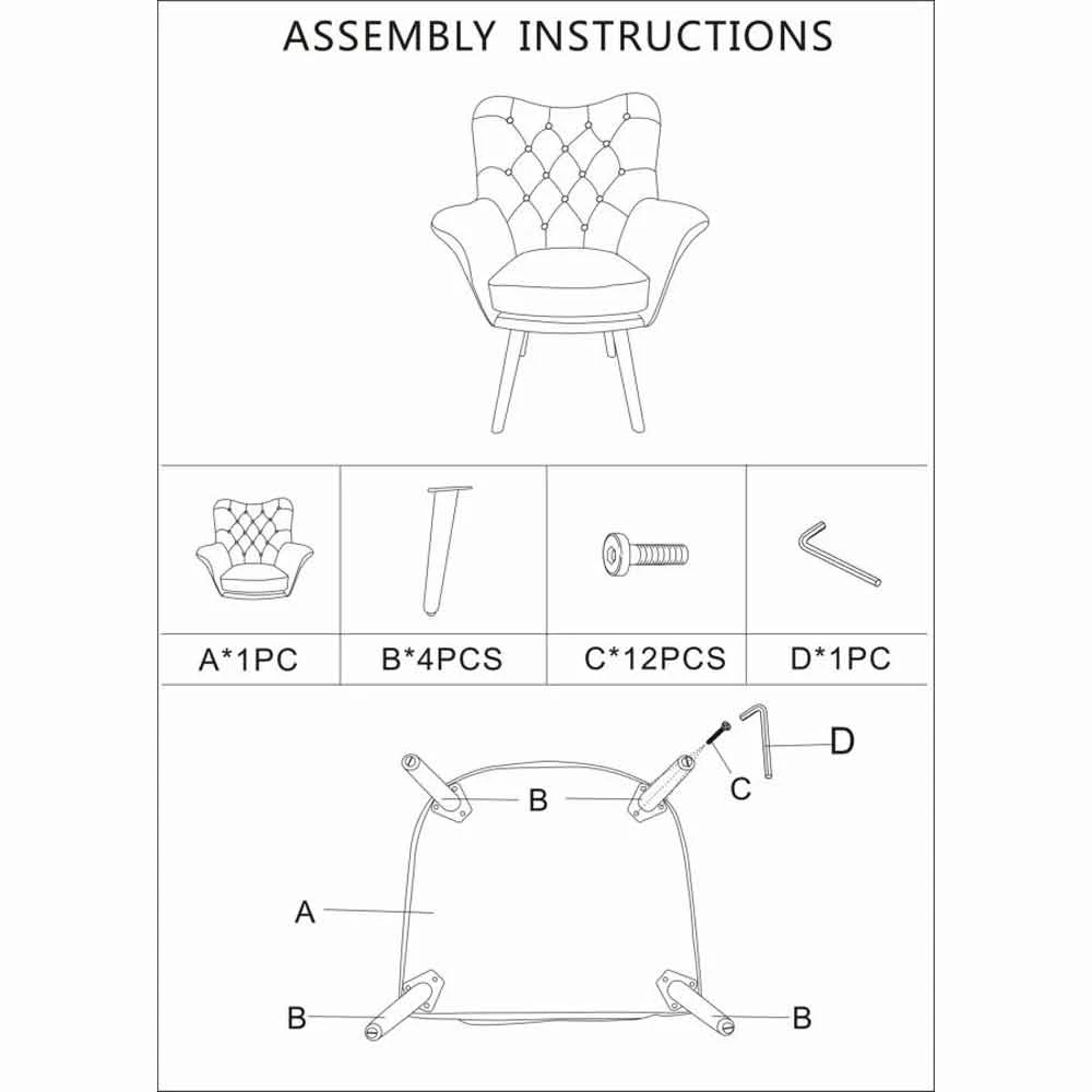 Modern Design Patchwork Fauteuil In Stof En Hout - Karin 3 Modern Design Patchwork Fauteuil In Stof En Hout - Karin - Afbeelding 3