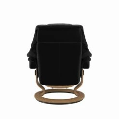 Lederen Fauteuil Met Hoofdsteun En Poef - Stressless Reno -Slide Shop poltrona reclinabile in pelle con poggiatesta e pouf stressless reno 12