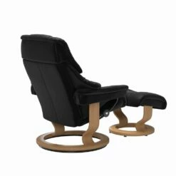 Lederen Fauteuil Met Hoofdsteun En Poef - Stressless Reno -Slide Shop poltrona reclinabile in pelle con poggiatesta e pouf stressless reno 13