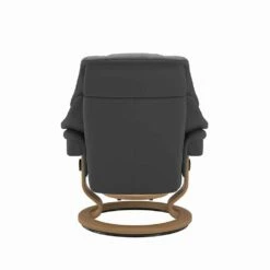 Lederen Fauteuil Met Hoofdsteun En Poef - Stressless Reno -Slide Shop poltrona reclinabile in pelle con poggiatesta e pouf stressless reno 17