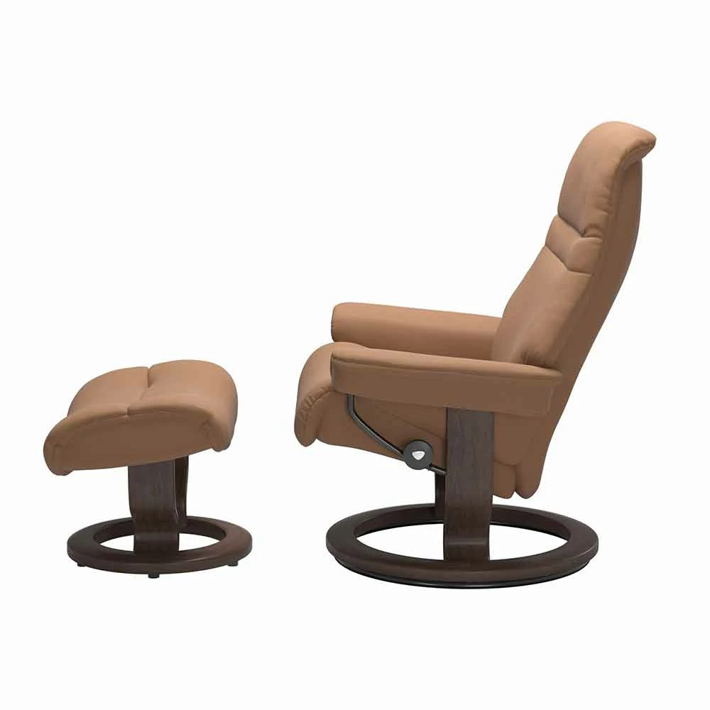 Lederen Fauteuil Met Hoofdsteun En Poef - Stressless Sunrise 2 Lederen Fauteuil Met Hoofdsteun En Poef - Stressless Sunrise - Afbeelding 2