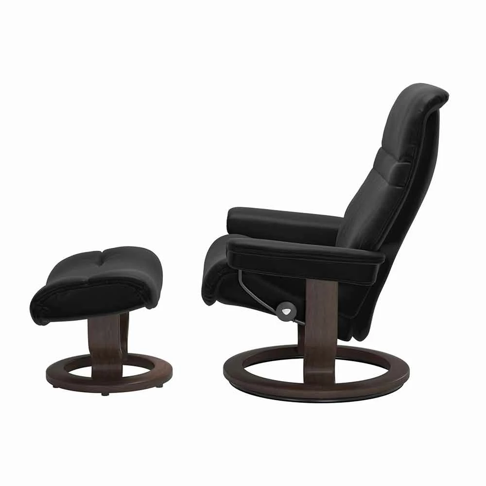 Lederen Fauteuil Met Hoofdsteun En Poef - Stressless Sunrise 12 Lederen Fauteuil Met Hoofdsteun En Poef - Stressless Sunrise - Afbeelding 12