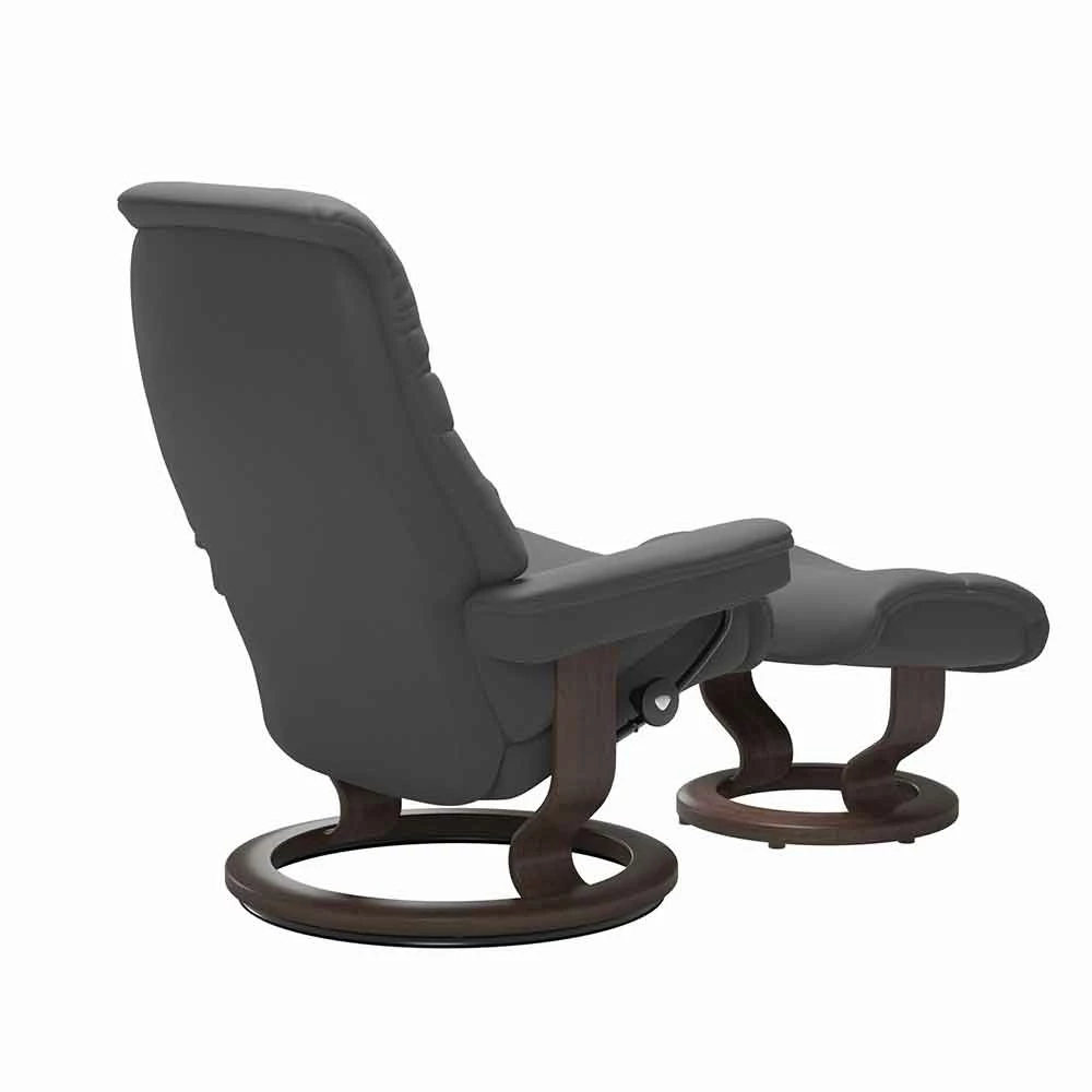 Lederen Fauteuil Met Hoofdsteun En Poef - Stressless Sunrise 19 Lederen Fauteuil Met Hoofdsteun En Poef - Stressless Sunrise - Afbeelding 19