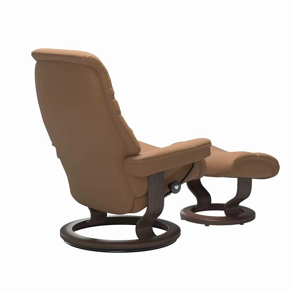 Lederen Fauteuil Met Hoofdsteun En Poef - Stressless Sunrise 4 Lederen Fauteuil Met Hoofdsteun En Poef - Stressless Sunrise - Afbeelding 4
