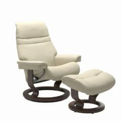 Lederen Fauteuil Met Hoofdsteun En Poef - Stressless Sunrise 25 Lederen Fauteuil Met Hoofdsteun En Poef - Stressless Sunrise -Slide Shop poltrona reclinabile in pelle con poggiatesta e pouf stressless sunrise 5