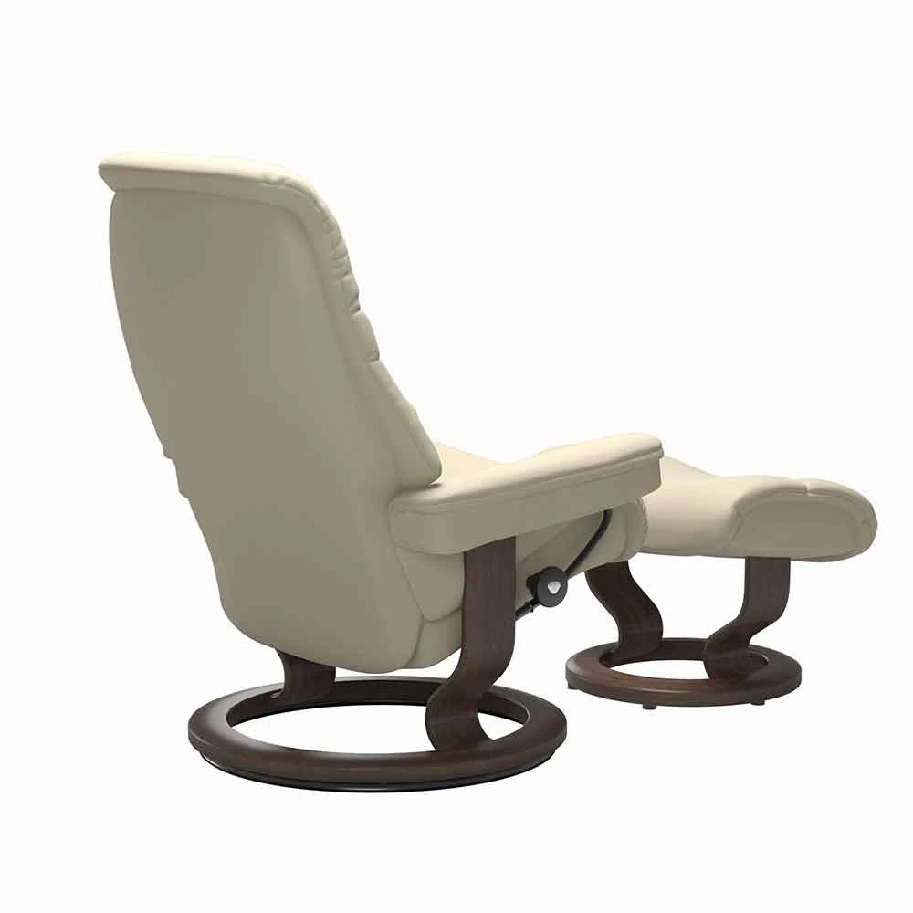 Lederen Fauteuil Met Hoofdsteun En Poef - Stressless Sunrise 9 Lederen Fauteuil Met Hoofdsteun En Poef - Stressless Sunrise - Afbeelding 9