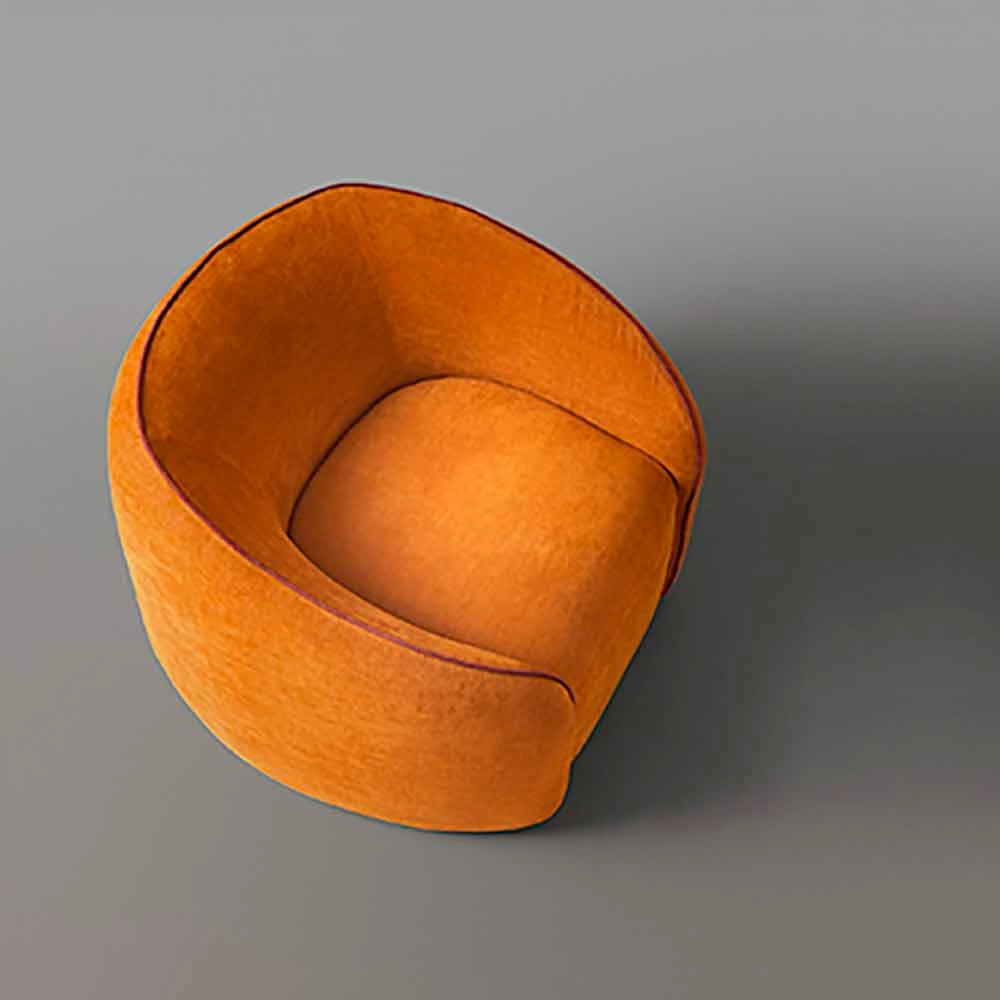 Relax Fauteuil Modern Design Gemaakt In Italië In Gekleurde Stof - Baloo 2 Relax Fauteuil Modern Design Gemaakt In Italië In Gekleurde Stof - Baloo - Afbeelding 2