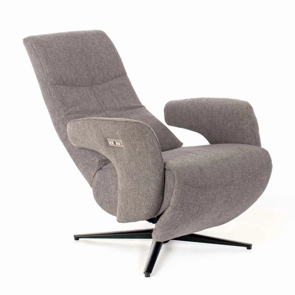 Gemotoriseerde Relaxfauteuil Met 2 Motoren In Gemêleerde Stof En Metaal - Denna 2 Gemotoriseerde Relaxfauteuil Met 2 Motoren In Gemêleerde Stof En Metaal - Denna - Afbeelding 2