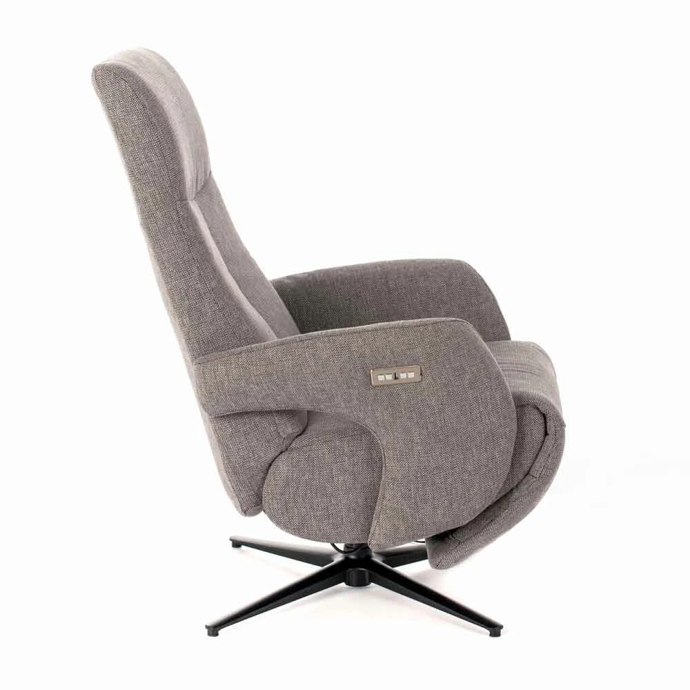 Gemotoriseerde Relaxfauteuil Met 2 Motoren In Gemêleerde Stof En Metaal - Denna 3 Gemotoriseerde Relaxfauteuil Met 2 Motoren In Gemêleerde Stof En Metaal - Denna - Afbeelding 3