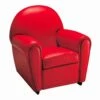 Woonkamer Fauteuil Bekleed Met Leer Met Houten Poten Made In Italy - Pegolo