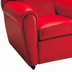 Woonkamer Fauteuil Bekleed Met Leer Met Houten Poten Made In Italy - Pegolo -Slide Shop poltrona salotto rivestita in pelle con piedini in legno made in italy pegolo 2