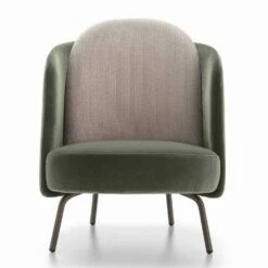 Woonkamer Fauteuil Bekleed Met Stof Met Metalen Onderstel Made In Italy - Ribes