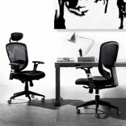 Directionele En Operationele Roterende Moderne Zwarte Stoel - Simona -Slide Shop poltrona semidirezionale ed operativa moderna girevole in reta nera simona 2