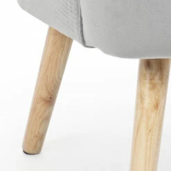 Woonkamer Fauteuil In Hout En Fluwelen Effect Scandinavisch Design - Cinzio -Slide Shop poltrona soggiorno in legno e effetto velluto design scandinavo cinzio 2